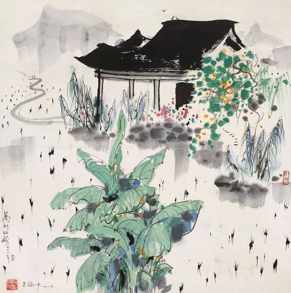 吴冠中笔下最美的农家院,赏心悦目!(图27) 吴冠中笔下最美的农家院,赏心悦目!(图27)