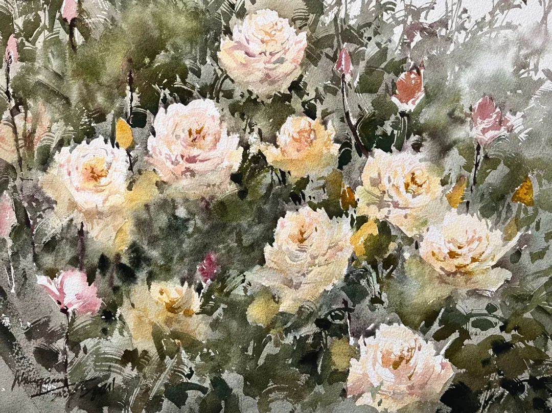 当花香馥郁的莫奈花园遇上水彩…(图7)