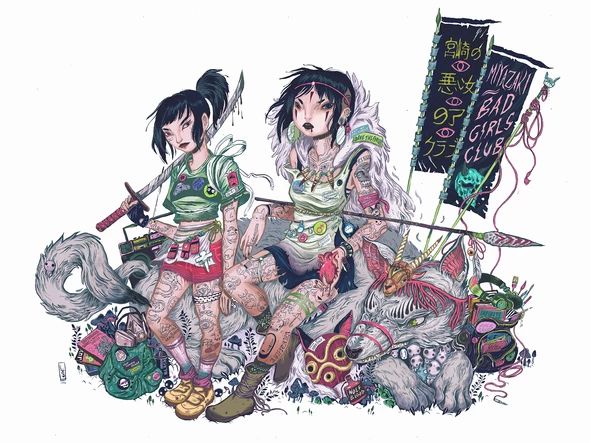 全球50位艺术家致敬宫崎骏创作的作品(图19) 全球50位艺术家致敬宫崎骏创作的作品(图19)