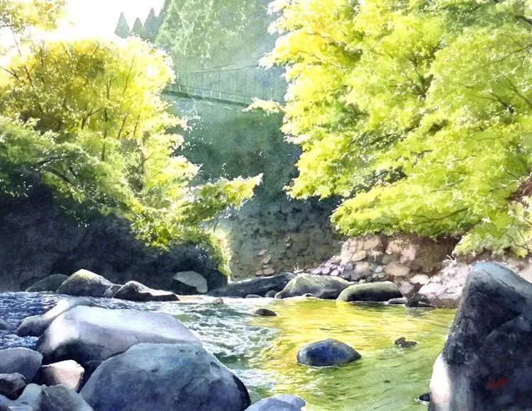 日本画家 阿部智幸:水彩画家笔中自然的光和彩,精彩绝伦!(图1) 日本画家 阿部智幸:水彩画家笔中自然的光和彩,精彩绝伦!(图1)