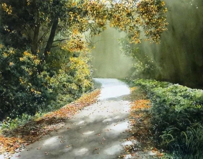 日本画家 阿部智幸:水彩画家笔中自然的光和彩,精彩绝伦!(图20) 日本画家 阿部智幸:水彩画家笔中自然的光和彩,精彩绝伦!(图20)
