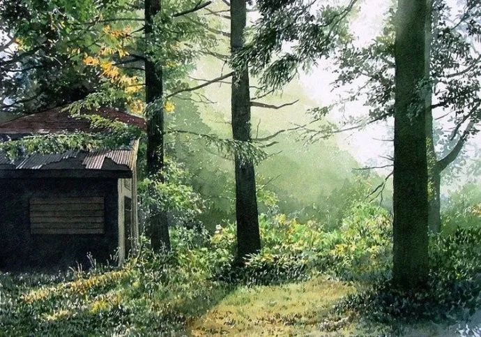 日本画家 阿部智幸:水彩画家笔中自然的光和彩,精彩绝伦!(图21) 日本画家 阿部智幸:水彩画家笔中自然的光和彩,精彩绝伦!(图21)