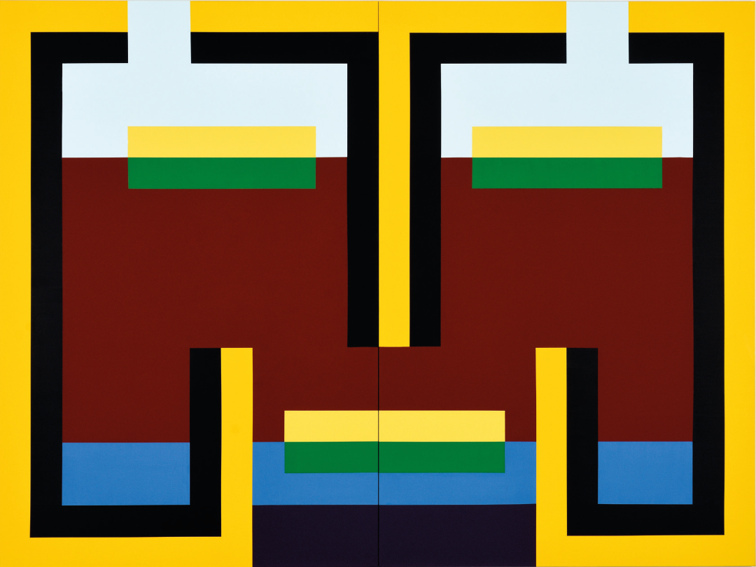 伊姆雷·巴克(匈牙利)-自我形象(一),布面丙烯,2幅,每幅210x140cm,2017年.png