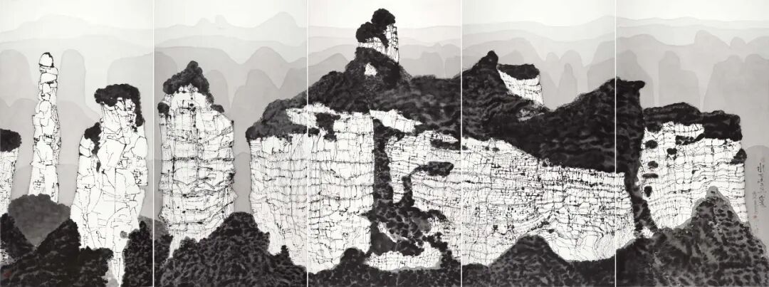 陈家泠《美丽家园——韶关丹霞山》作品