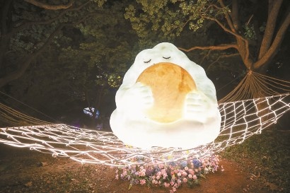上海国际光影节夜鹭灯光装置与光影秀