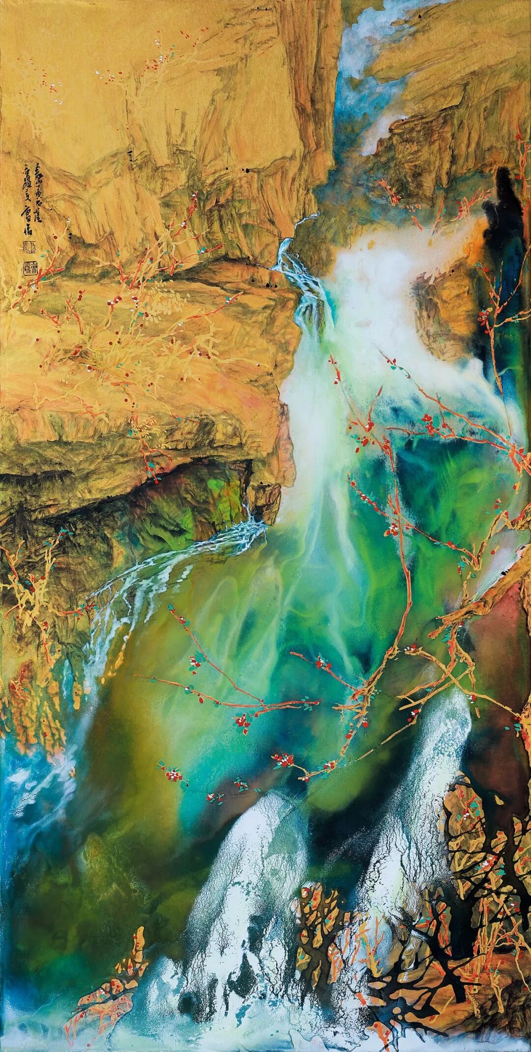 中国山水画作品展览现场 中国山水画作品展览现场