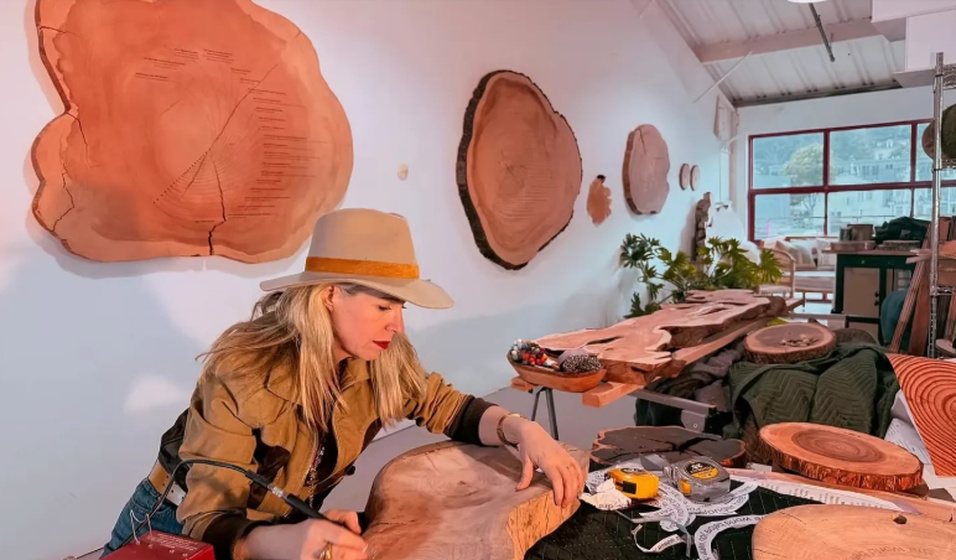 Tiffany Shlain Dendrofemonology 女性史年轮树 装置 diRosa 当代艺术中心