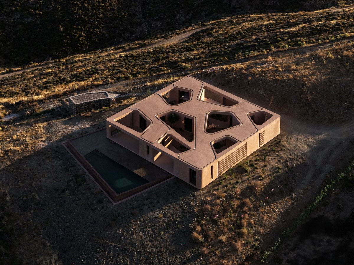 希腊塞里福斯岛｜Mold Architects《M Residence》：架在基座上的