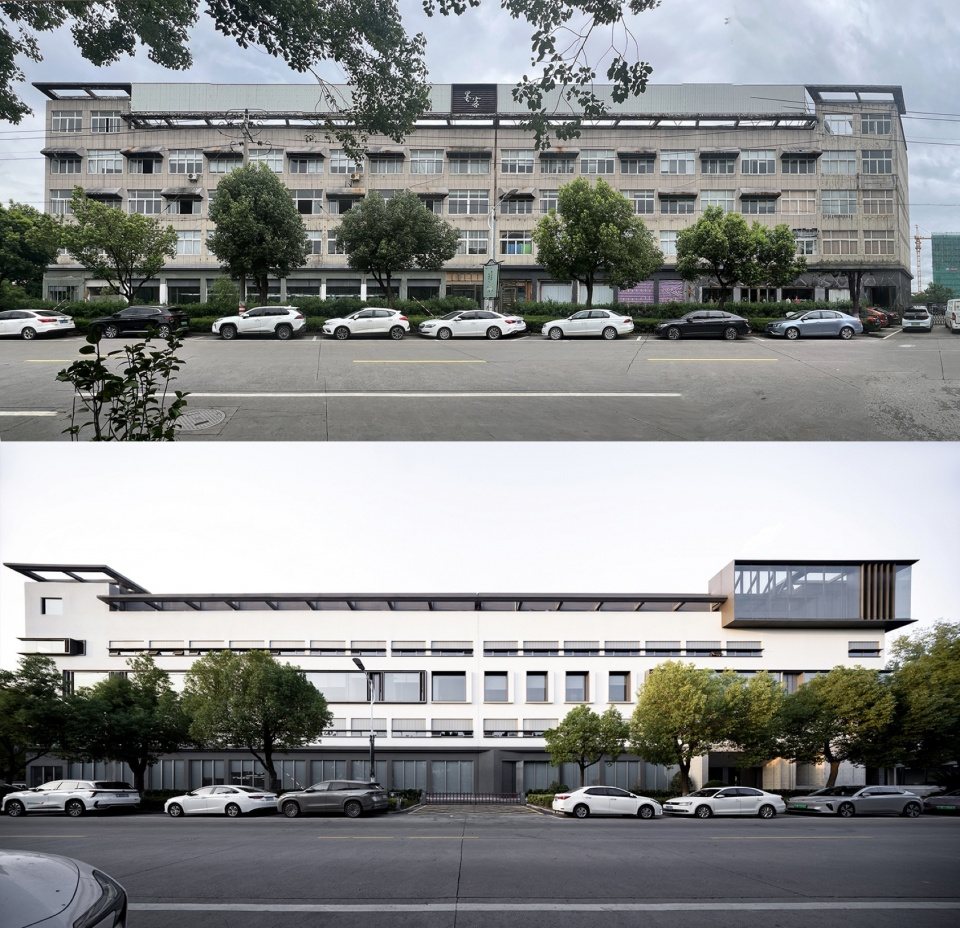 旧厂新序|时装工厂店立面改造,浙江桐乡 / 森上建筑:与行道树对话的沿街立面更新 旧厂新序|时装工厂店立面改造,浙江桐乡 / 森上建筑:与行道树对话的沿街立面更新 · SEEEEART