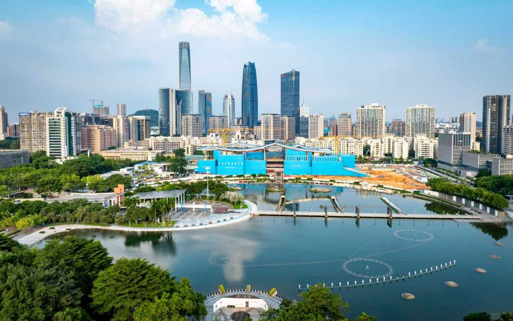 东莞市博物馆新馆周边城市水岸景观