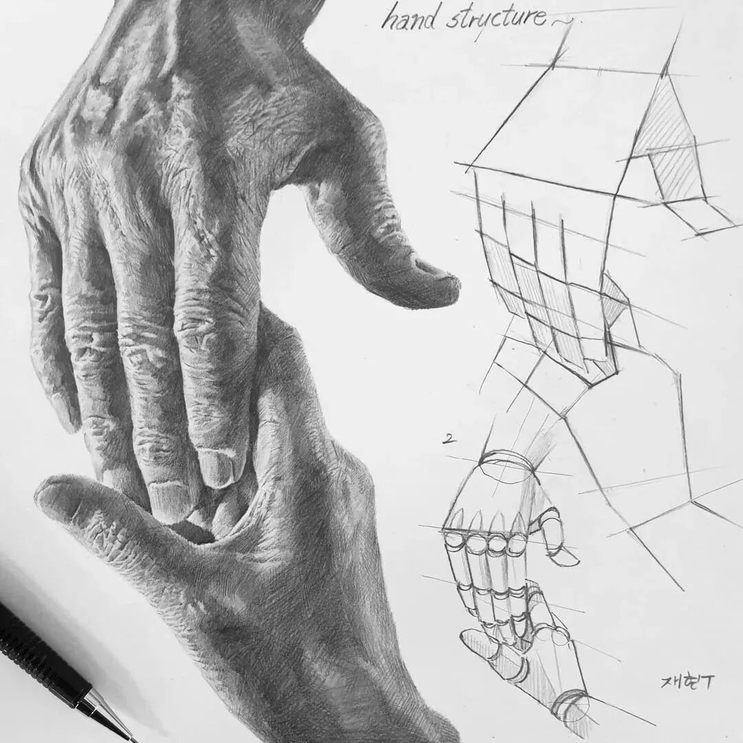 广州美术学院附中，学生素描速写